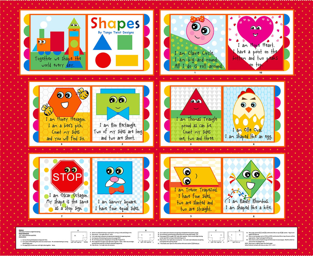 Story Time Shapes Book Panel – Calico Hutch