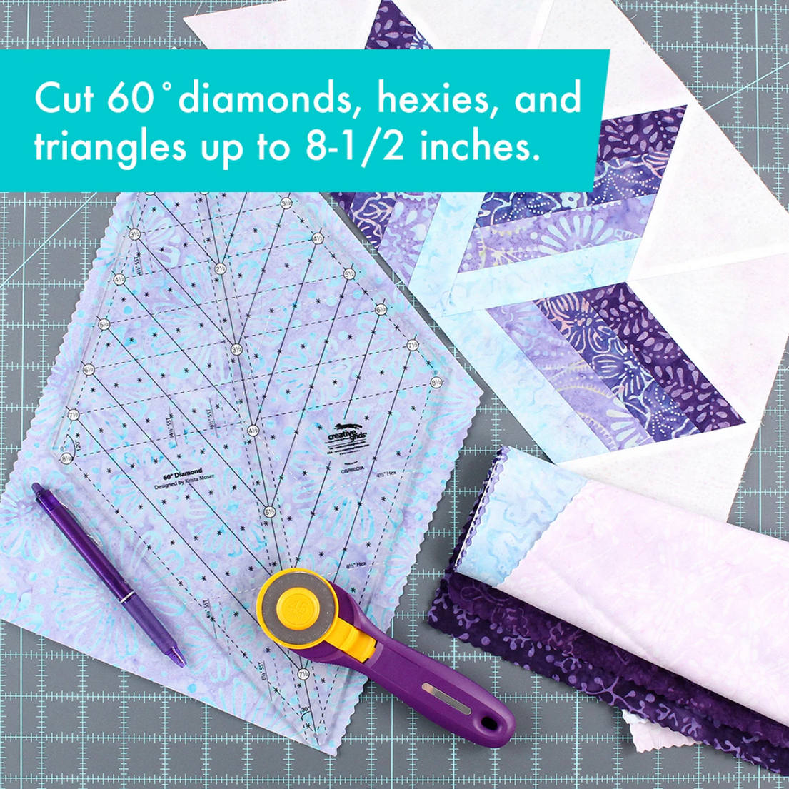 Calico Ruler Creative Grids Quilt Ruler - 60 Degree Diamond – Calico Hutch
