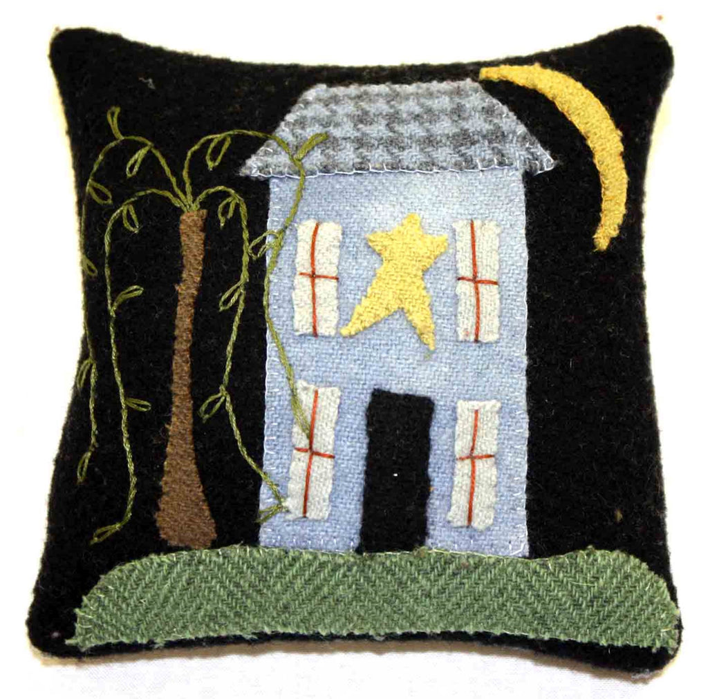 Primitive Saltbox House Throw Pillow by Artsy Mouse