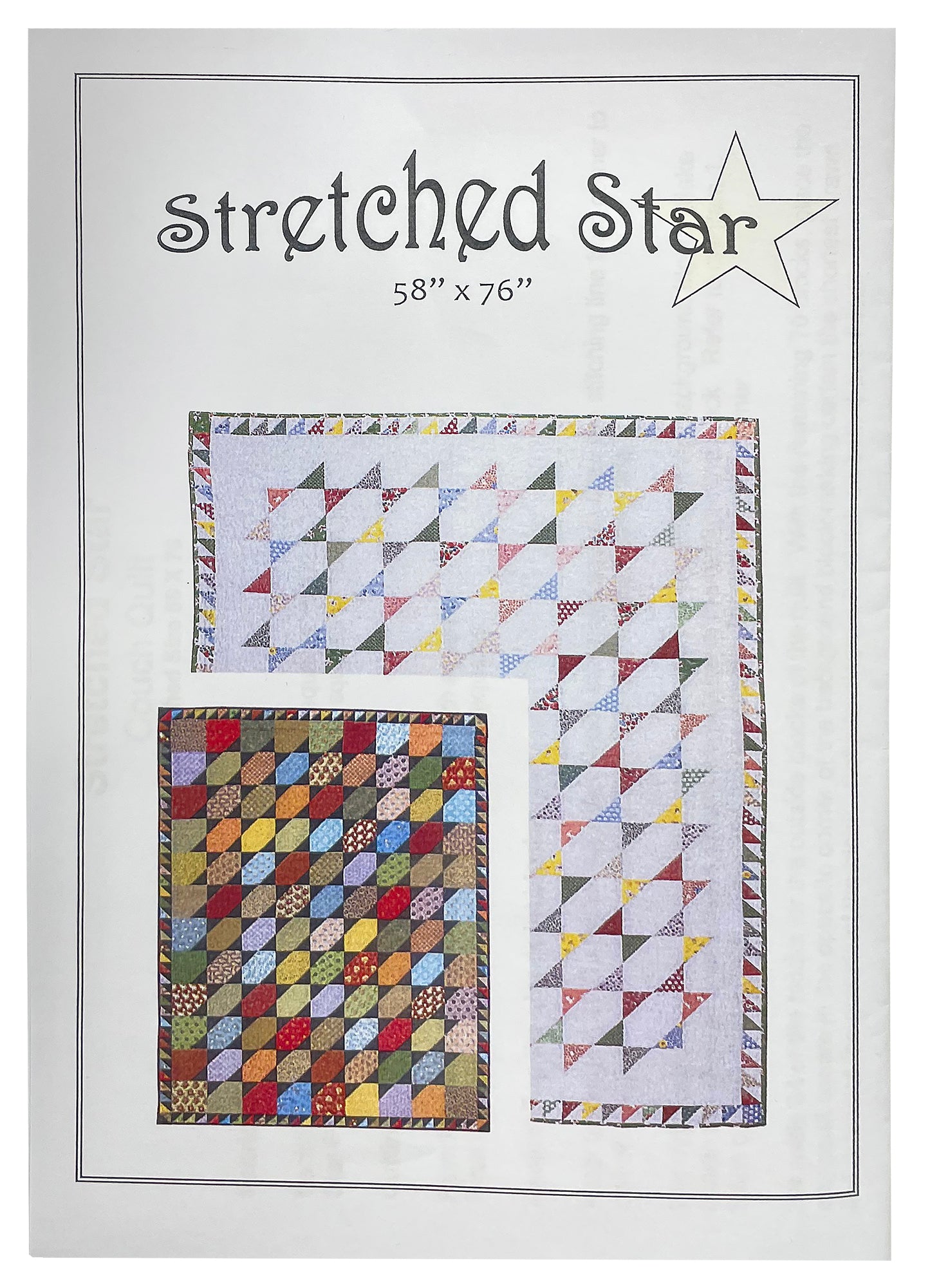 Stretched Star Quilt Pattern Calico Hutch