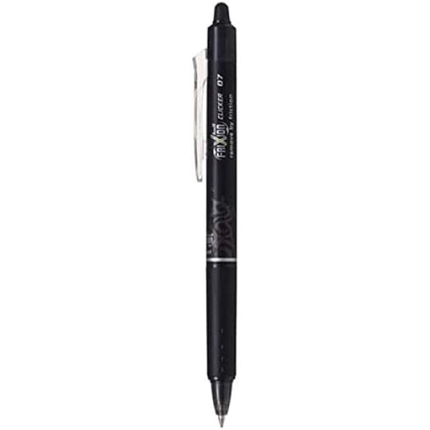 Pilot FriXion Rollerball Erasable Tip Pens - 0.7mm Point - BLACK